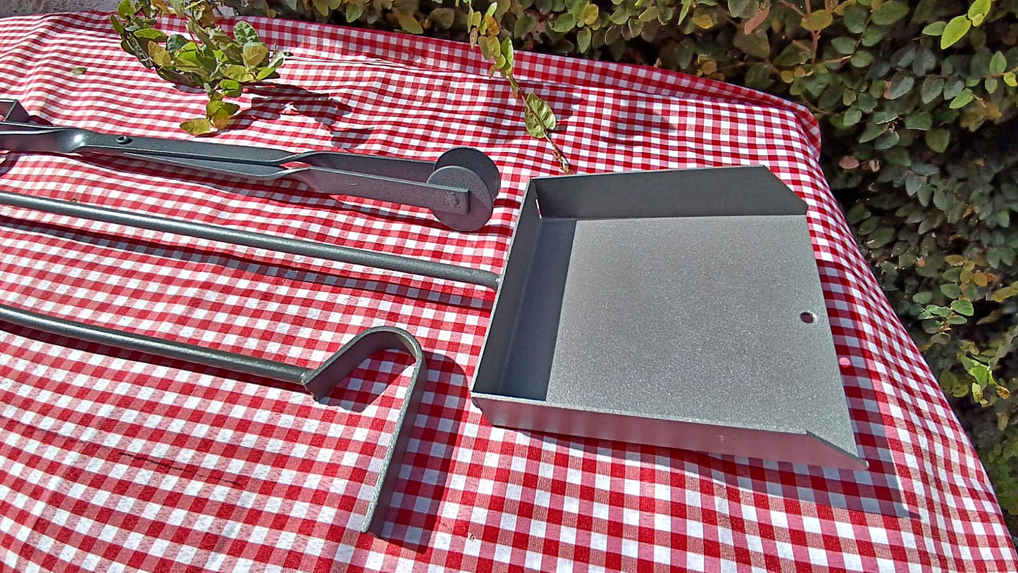 Two-Level Argentine V-Grill with Griddle | Adjustable Parrilla with Removable Legs | Dual Cooking Surface