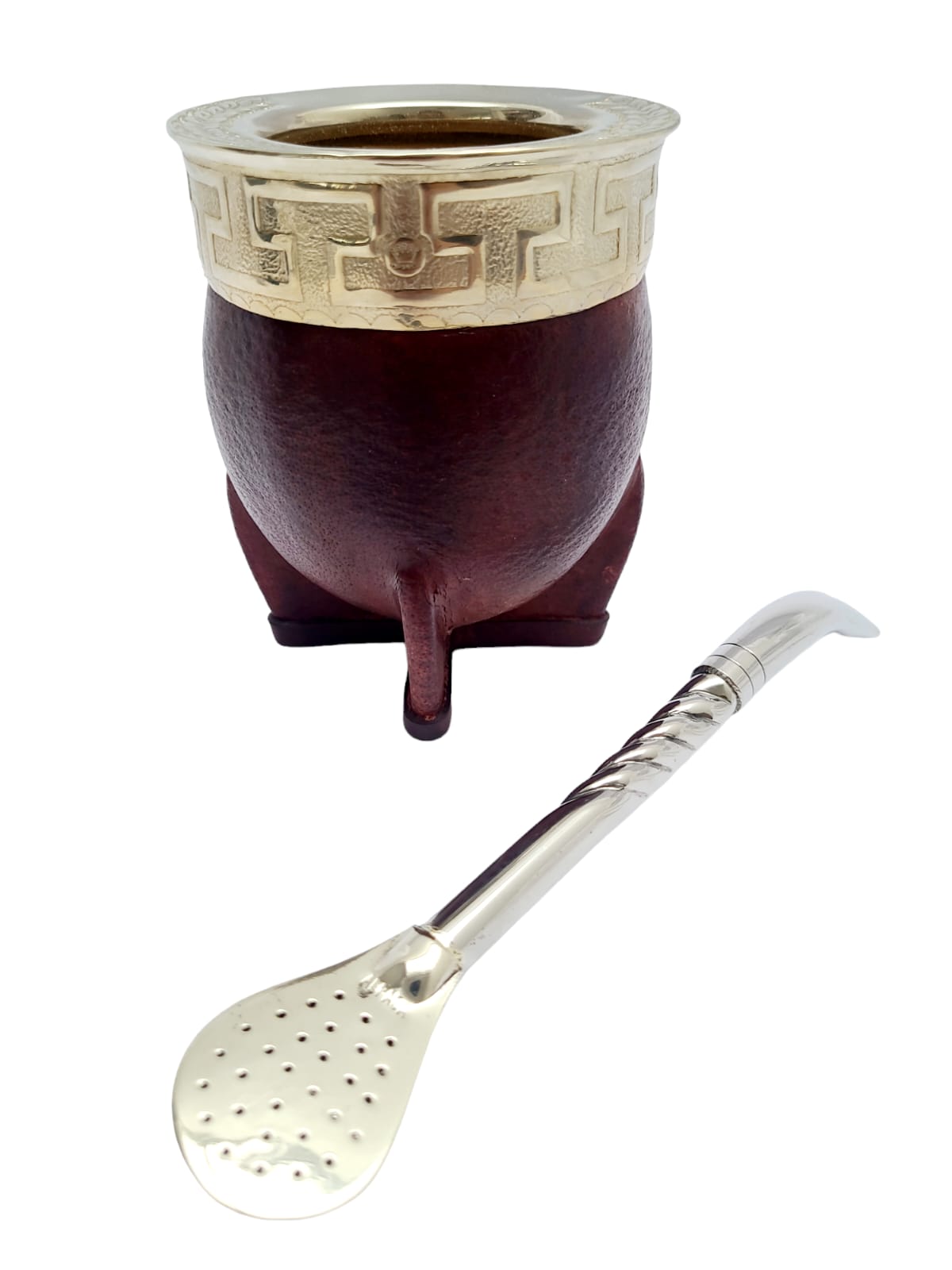Premium Mate Gourd Imperial + Straw + FREE YERBA 500gr | Gourd and alpaca Mate