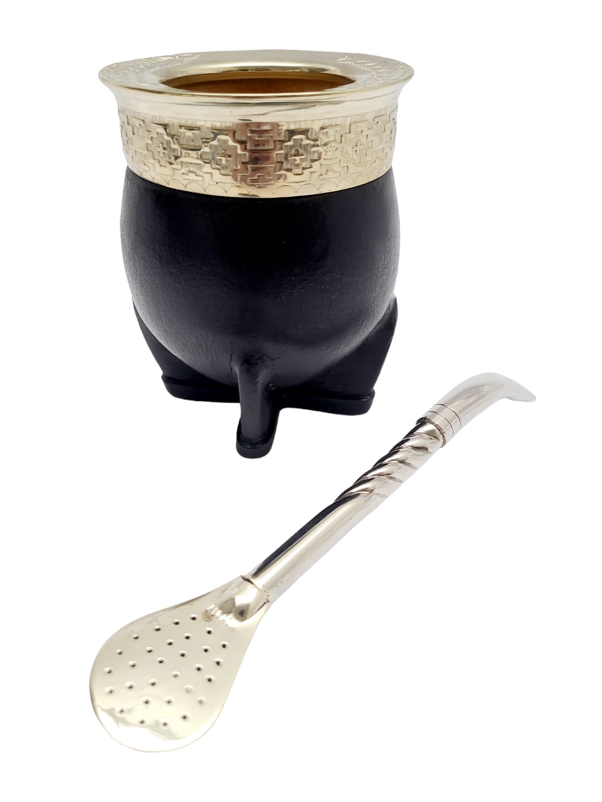 Premium Mate Gourd Imperial + Straw + FREE YERBA 500gr | Gourd and alpaca Mate