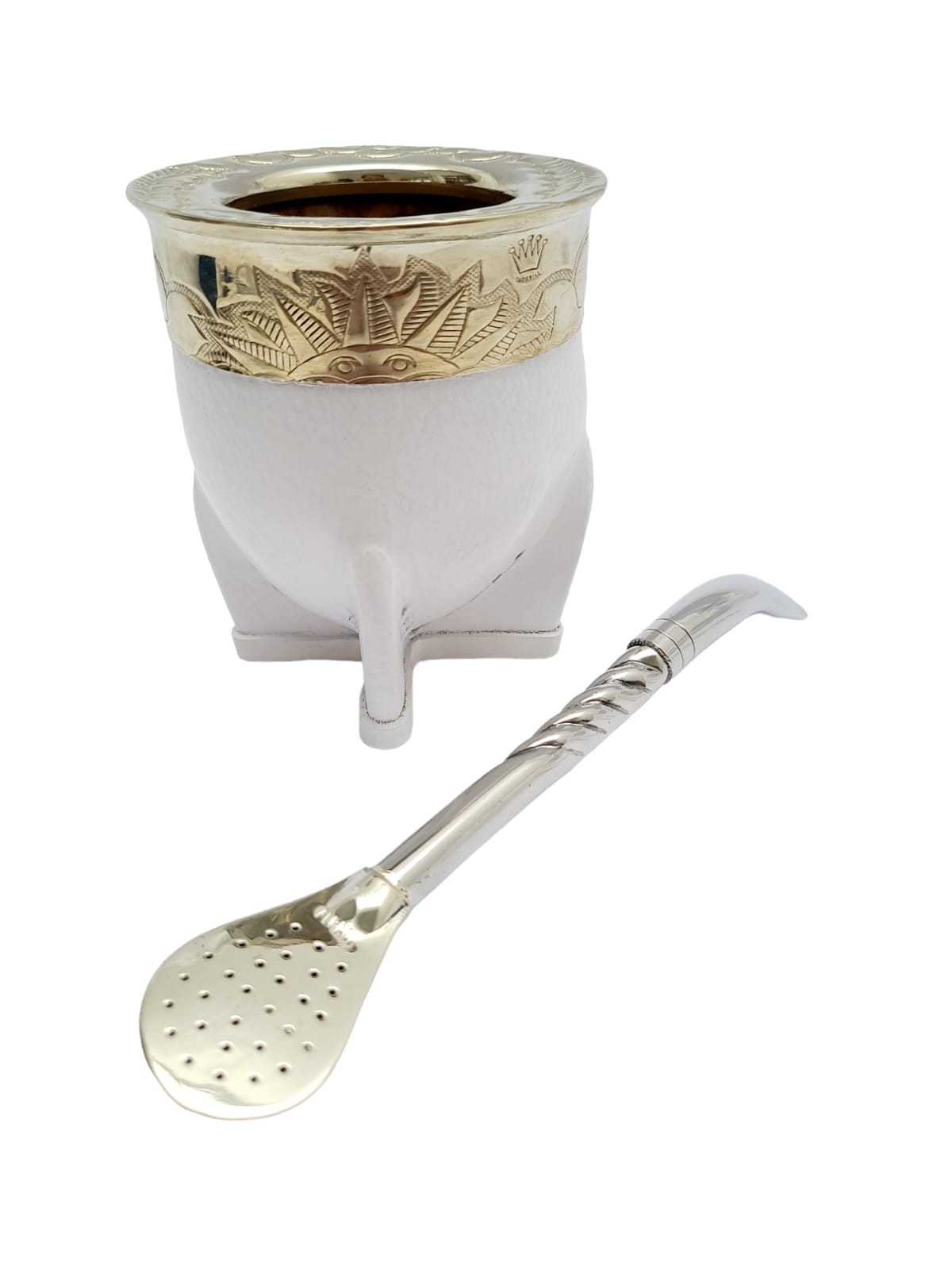 Premium Mate Gourd Imperial + Straw + FREE YERBA 500gr - Alpaca Mate Cup