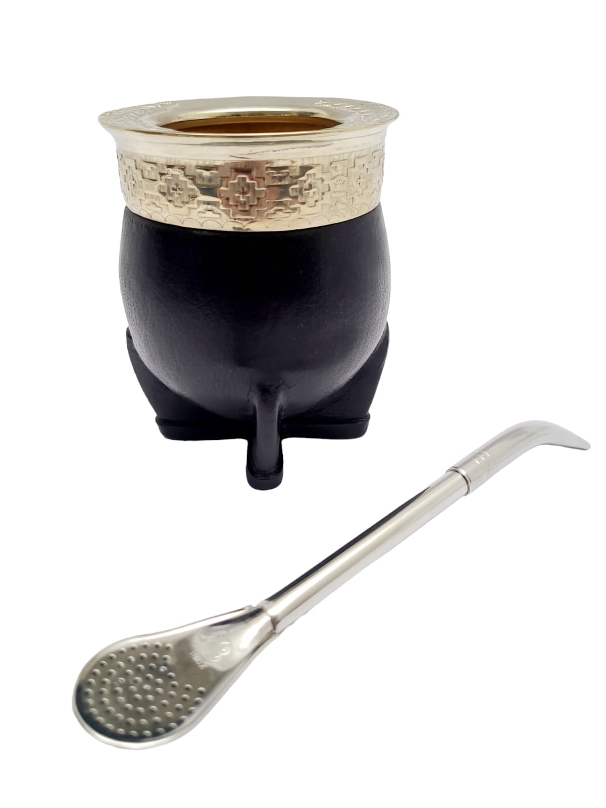 Premium Mate Gourd Imperial + Straw + FREE YERBA 500gr | Gourd and alpaca Mate