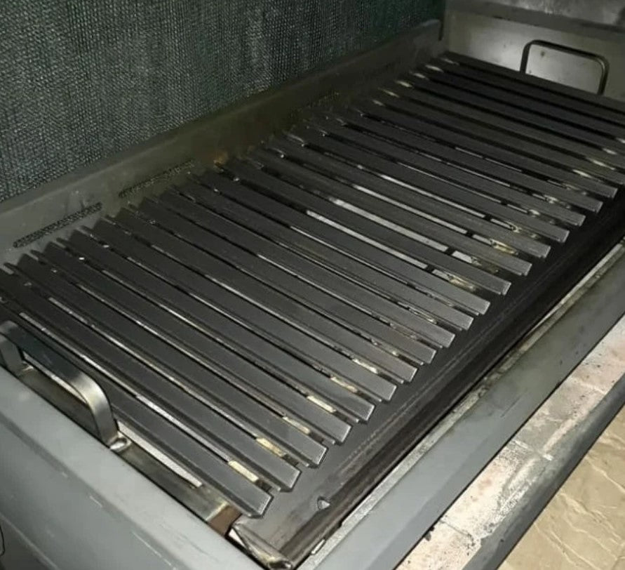 Premium Iron Grill - Authentic Argentine BBQ Grill with V-shaped Iron and Grease Tray