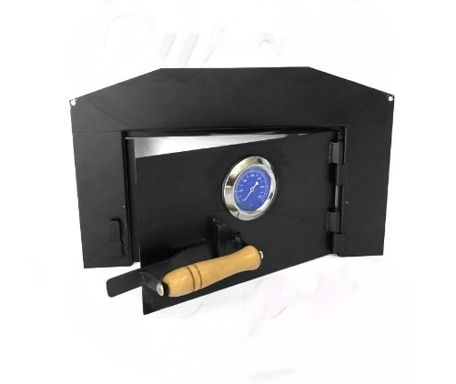 Door for Clay Oven | Steel Door | With Thermometer and Wooden Handle