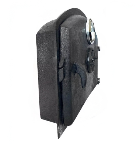 Clay Pizza Oven Door | Cast Iron Door | With Temperature Gauge