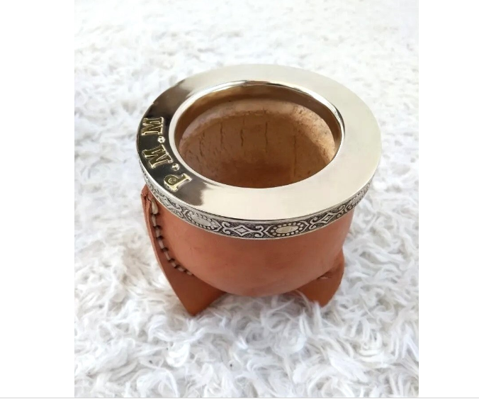 Personalized Truck Driver Mate Gourd and Leather | Low-Cost Custom Gourd Mate | Personalized Mate | Argentine Mate