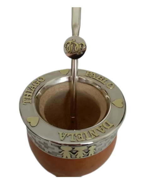Customized Imperial Gourd Mate + STRAW + BASE Low Cost | Customized Gourd Mate | Personalized Argentine Mate with Leather