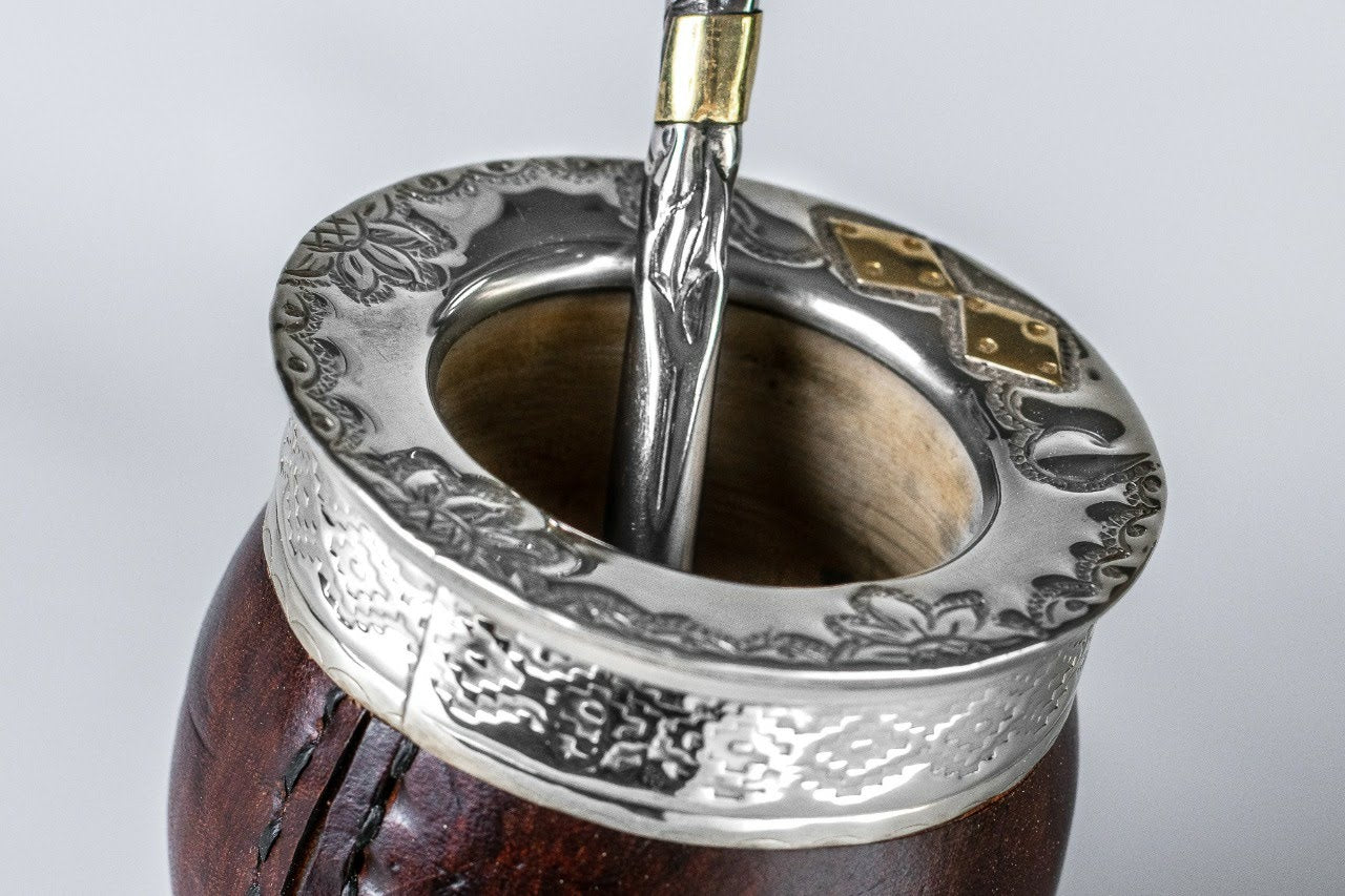 Mate Gourd Imperial Brown or Black | Gourd and Alpaca Mate | Yerba Mate Gourd | Brown or Black Mate Gourd | Alpaca Mate