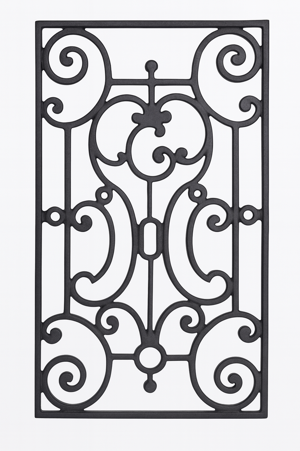Cast Aluminum Decorative Grille Panel – Model 16 | Door & Window Insert | Rust-Free Iron Look