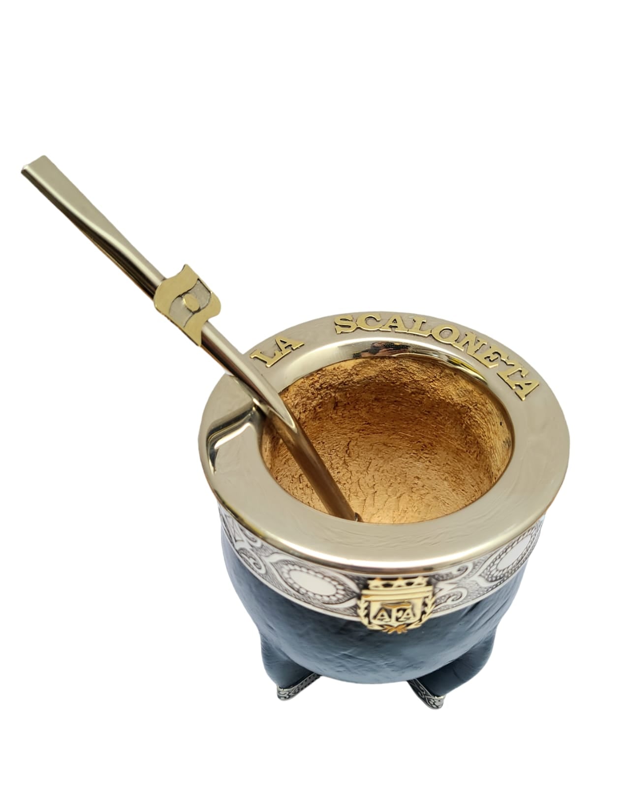 Mate Gourd LA SCALONETA | Argentina Cup Champion | AFA 3 Stars Messi | Imperial + Straw