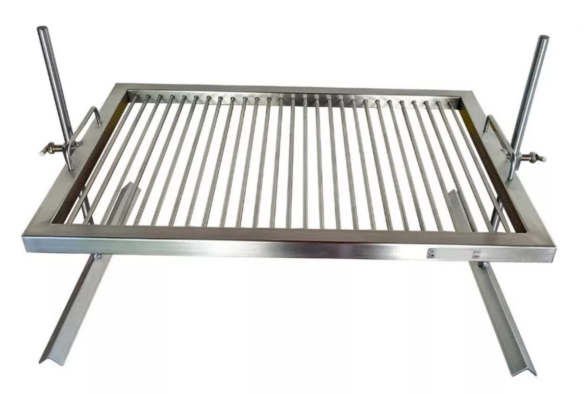 Argentine Stainless Steel Grill with Adjustable Legs - Camping Grill