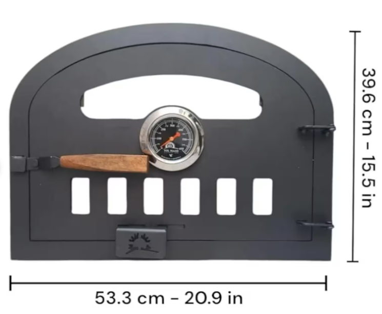 Steel Sheet Wood Fired Pizza Oven Door with Glass