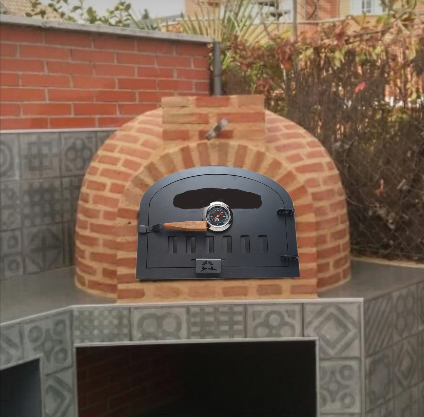 Steel Sheet Wood Fired Pizza Oven Door with Glass