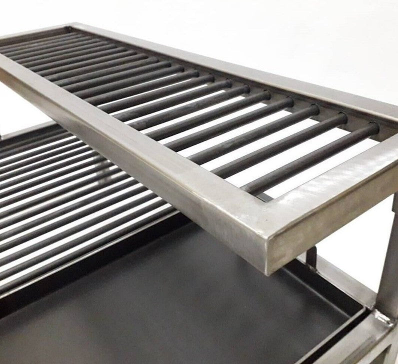 10mm Iron Grill with 2 Levels and Griddle - Argentine Barbecue - Iron Grill