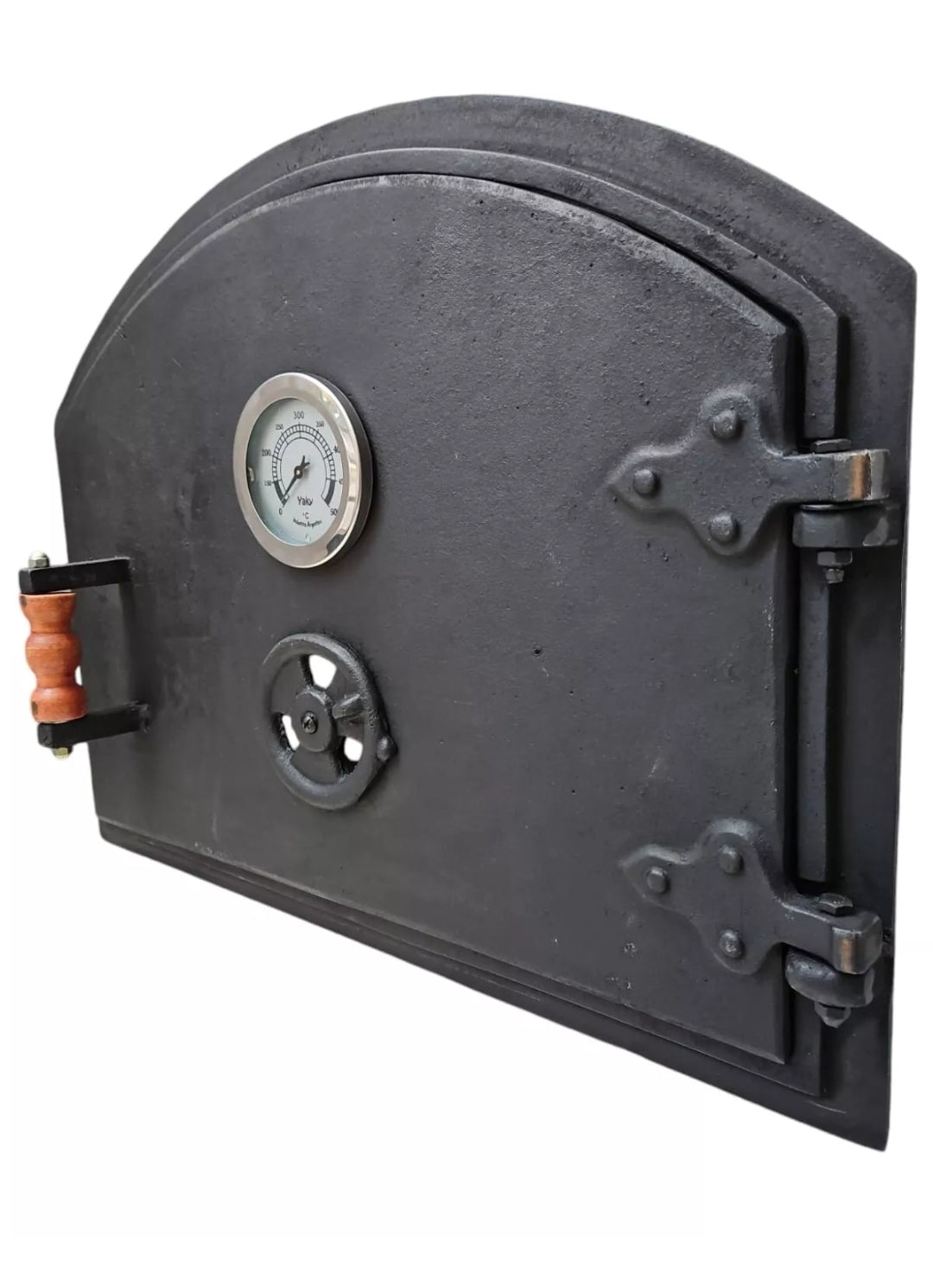 Pizza Oven Door Cast Iron with Thermometer | Wood Fired