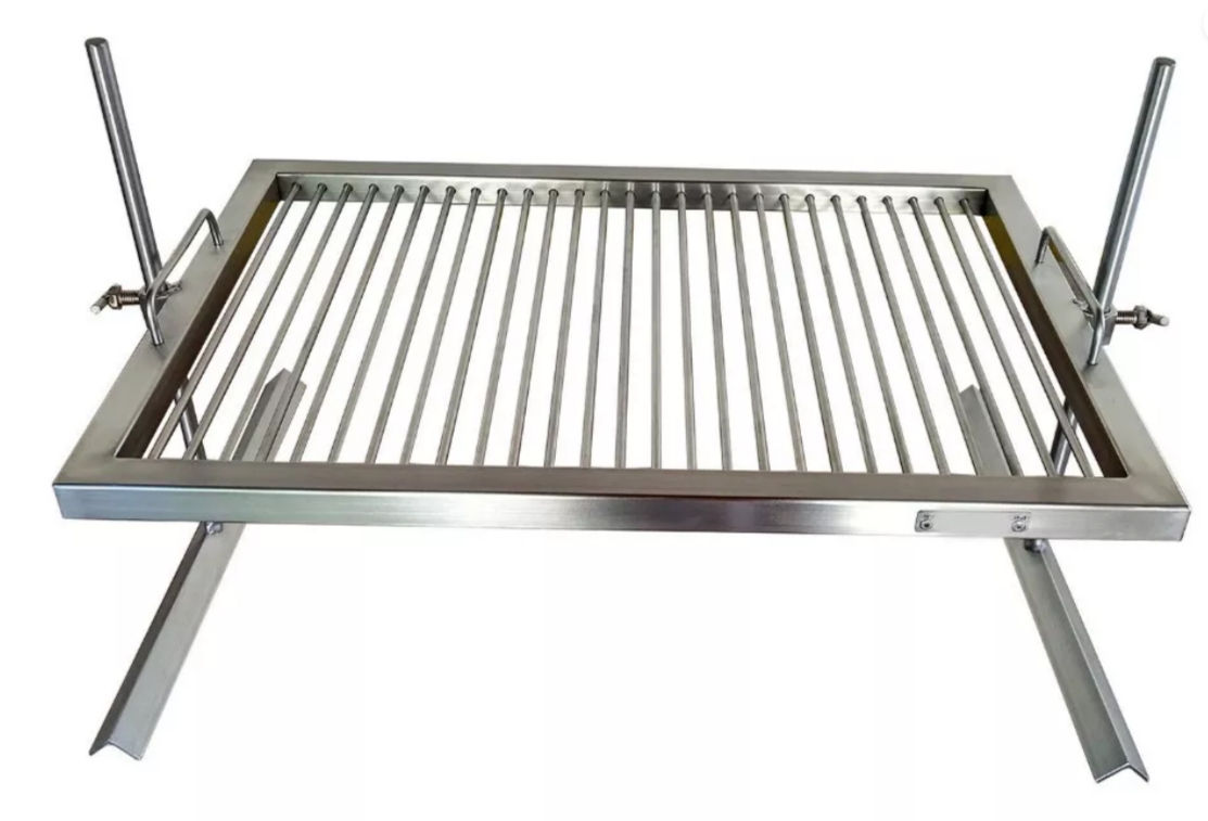 Argentine Stainless Steel Grill with Adjustable Legs - Camping Grill