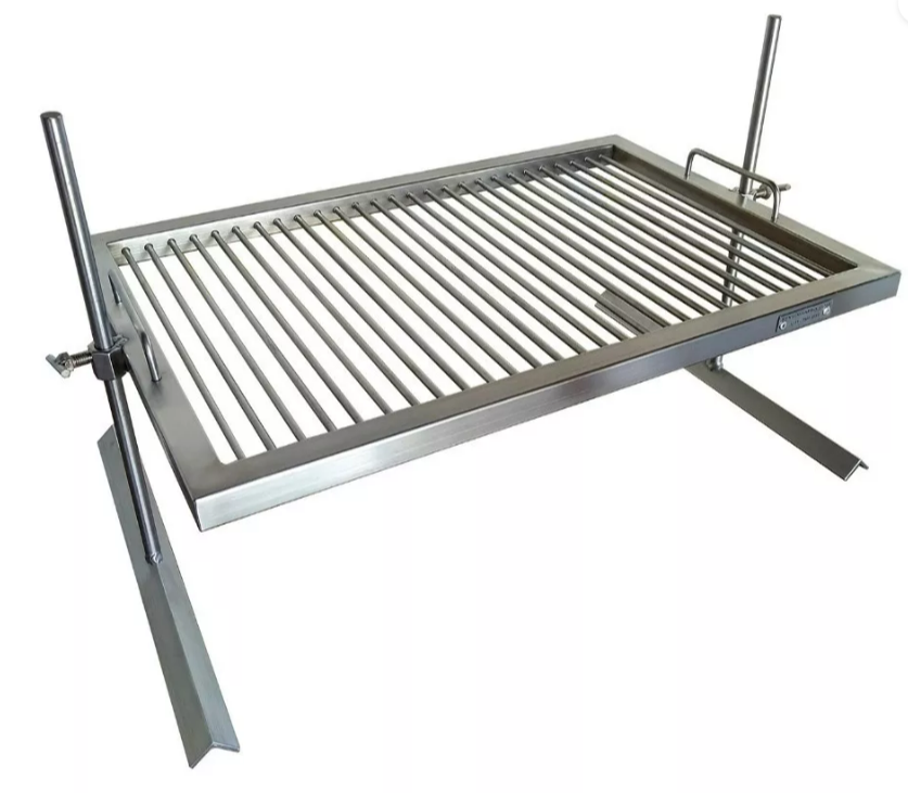 Argentine Stainless Steel Grill with Adjustable Legs - Camping Grill