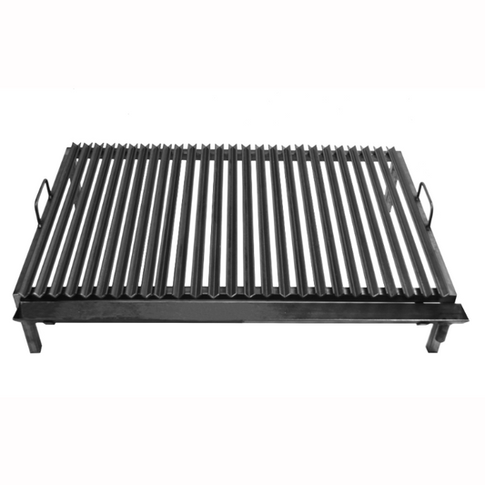 V-Shaped Argentine Grill with Removable Legs | Adjustable Parrilla with Drip Tray | Optional BBQ Kit