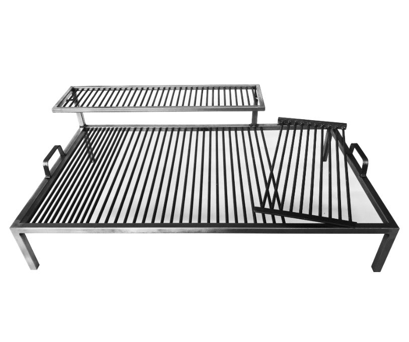 Argentine Iron Grill + FREE BBQ Tool Set - 2 Levels and Griddle