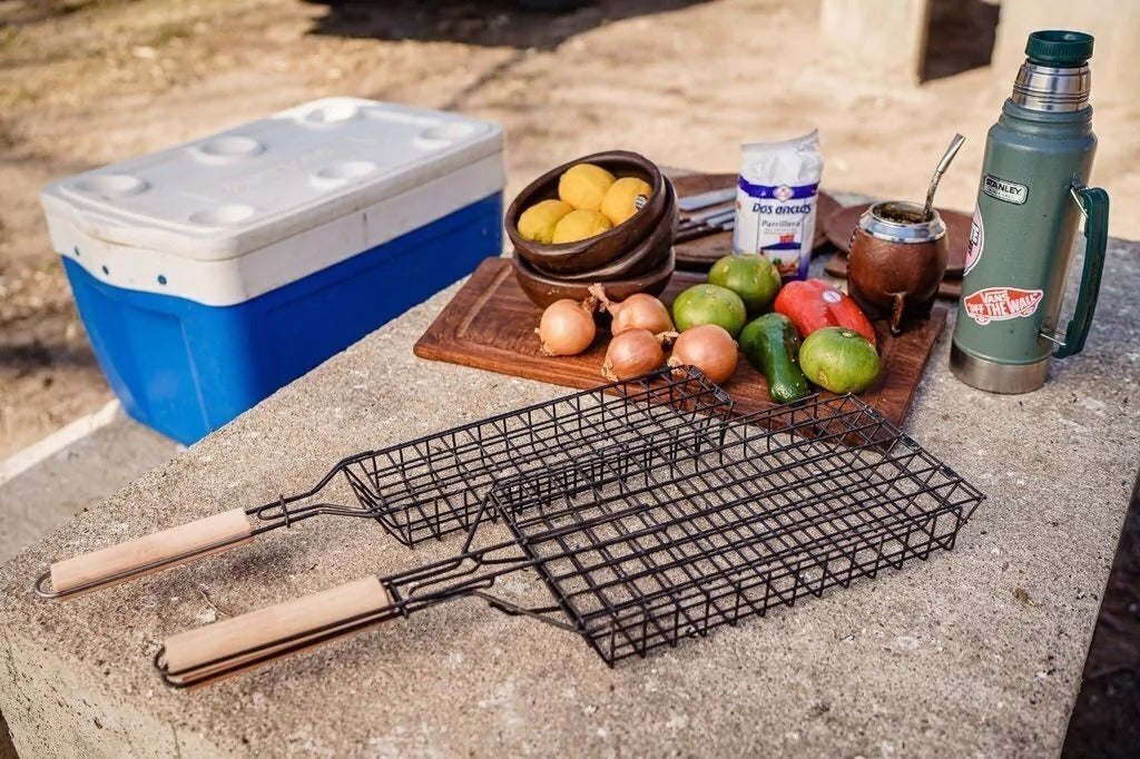 Vegetable or Meat Grill Basket | For the BBQ | Argentine Asado | Two Sizes