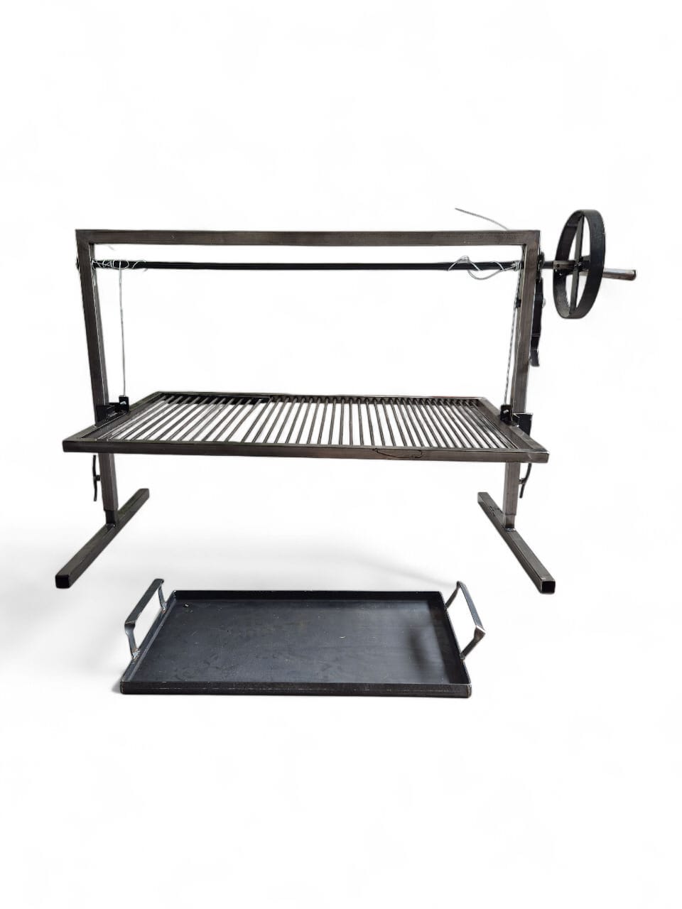 Santa Maria Adjustable BBQ Grill | Cast Iron | With Griddle and Tool Set | Argentine Asado