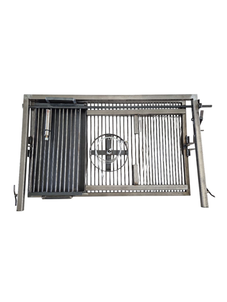Santa Maria Adjustable BBQ Grill | Cast Iron | With Griddle and Tool Set | Argentine Asado