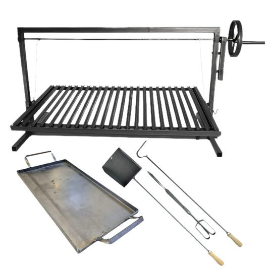 Santa Maria V-Iron Grill System| BBQ Grill | With Griddle | Argentine Asado