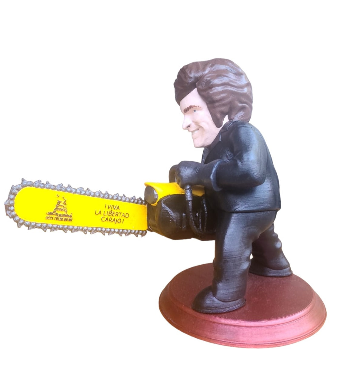 Javier Milei Collectibles 10'' 3D Printed Action Figure with Chainsaw - Bobblehead for MILEI Supporters and Patriotic Argentinians