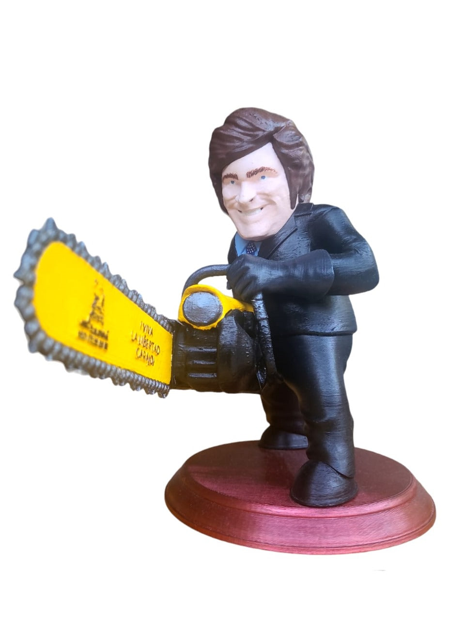 Javier Milei Collectibles 10'' 3D Printed Action Figure with Chainsaw - Bobblehead for MILEI Supporters and Patriotic Argentinians