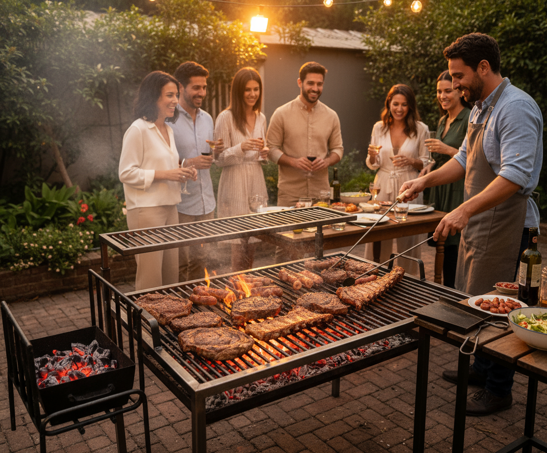 Argentine Asado in Progress