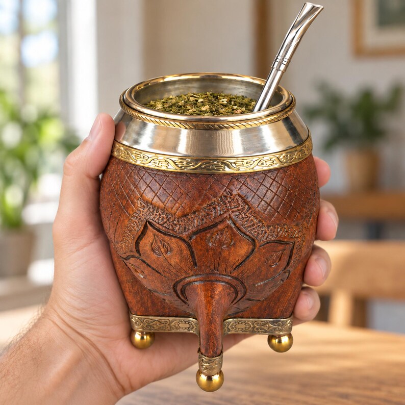 Mate cup diamond pattern leather detail