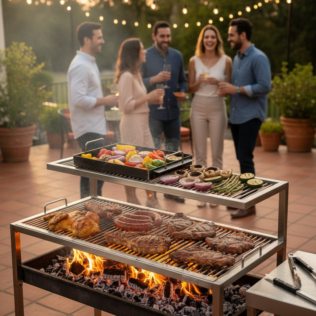 Stainless Steel Grill Cooking