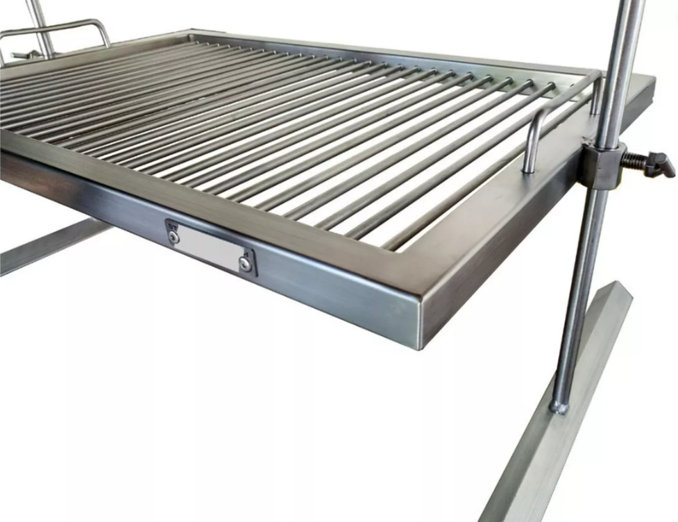 Argentine Stainless Steel Grill with Adjustable Legs - Camping Grill
