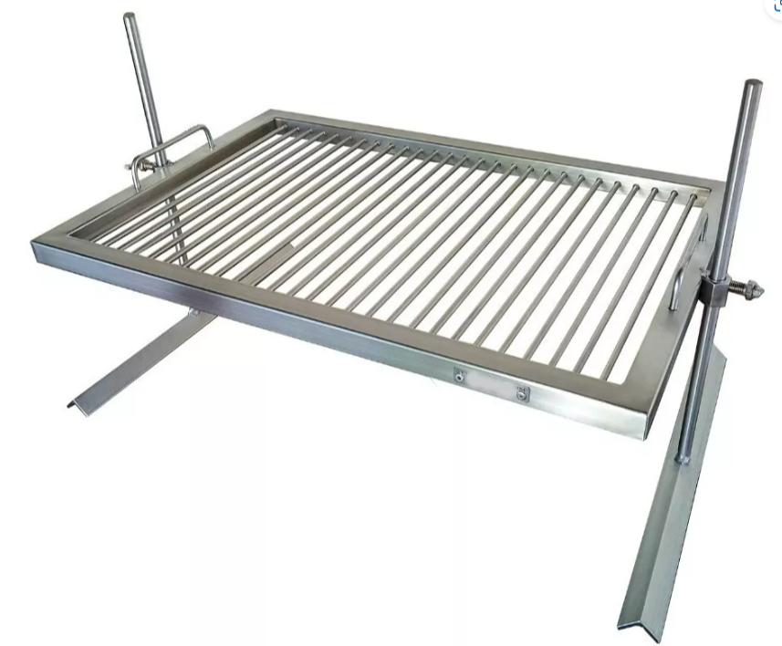 Argentine Stainless Steel Grill with Adjustable Legs - Camping Grill