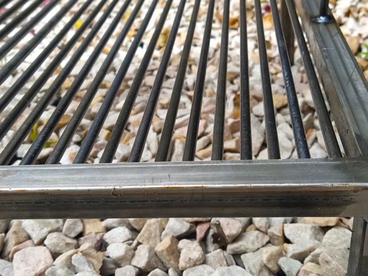 Heavy-Duty Iron Grill with Warming Rack & Interchangeable Plate | Argentine BBQ Grill | With or Without BBQ Kit